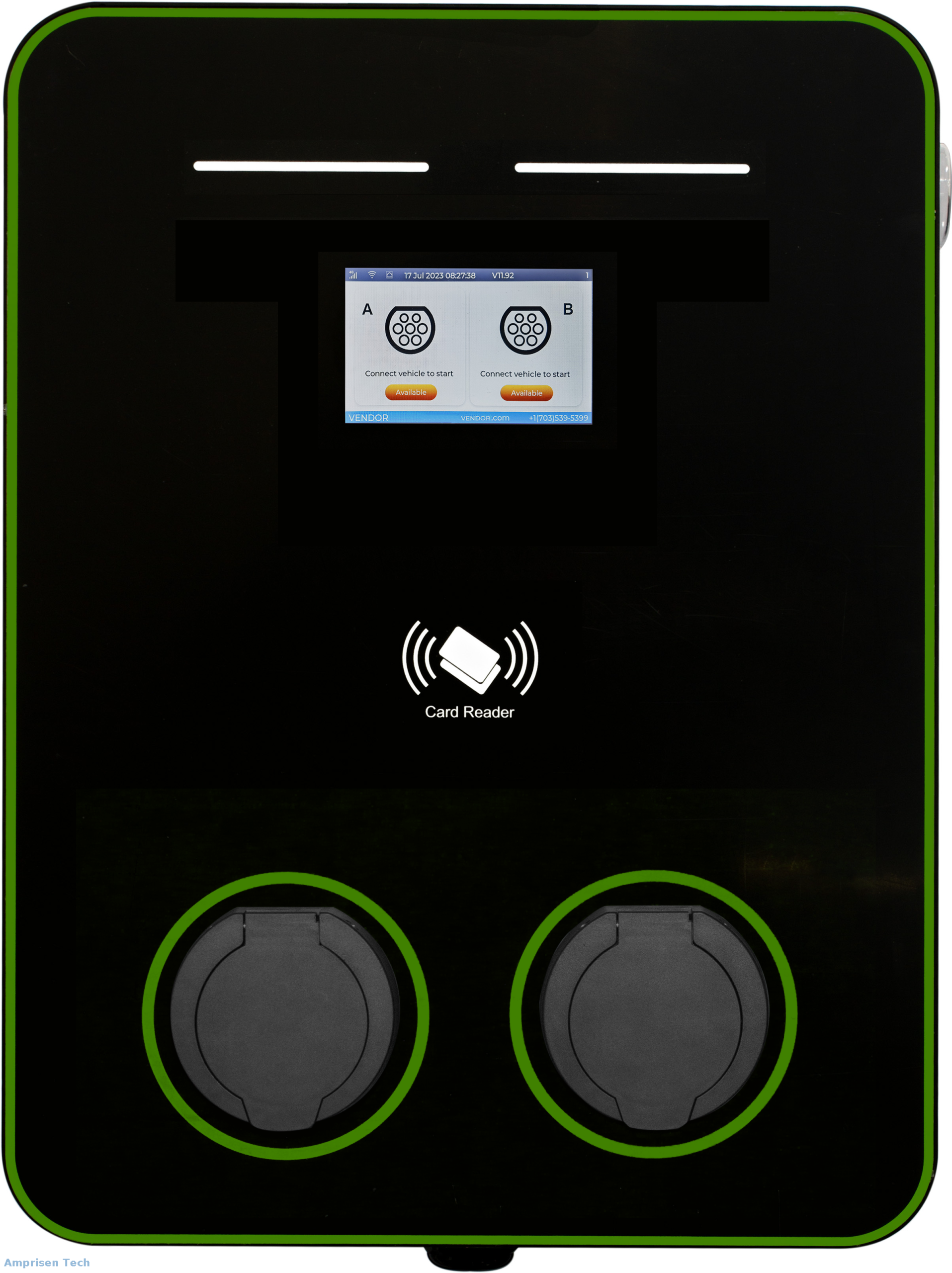 Double Socket Commercial AC EV Charger with OCPP