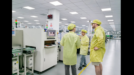 European EV Charger Distributor Visits Our AC EV Charger Facility